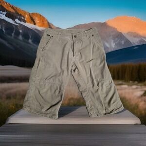 Kuhl Renegade Cargo Shorts Men's 30 Vintage Patina Olive Hiking Gorpcore 15"
